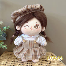 Load image into Gallery viewer, 20CM Cotton Doll Rompers Cartoon Plush Doll Replacement Outfit Dress Playing House Accessories Mini Clothes