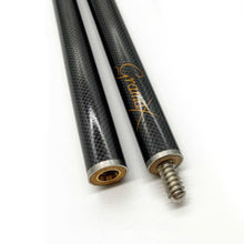 Load image into Gallery viewer, 1PC 145CM Carbon Fiber Billiard Cue 1/2 Split Spiral Interface 9.5MM Small Head Snooker Stick Billiard Supplies