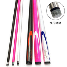 Load image into Gallery viewer, 1PC 145CM Carbon Fiber Billiard Cue 1/2 Split Spiral Interface 9.5MM Small Head Snooker Stick Billiard Supplies