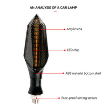 Load image into Gallery viewer, 2Pcs LED Motorcycle Turn Signal Lamp Sequential Flowing Flash Indicator Lights Running Light Motorcycle Tail Lights