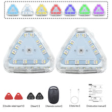 Load image into Gallery viewer, 7 Colors Car Motorcycle Wireless Remote Control Strobe Light LED Warning Lamp Triangle Navigation Lights