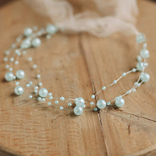Load image into Gallery viewer, Newborn Photography Props Toddler Girls Pearl Headband Baby Photoshoots Posing Photo Tieback Princess Hair Accessories