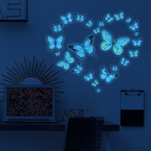 Load image into Gallery viewer, Luminous Blue Butterfly Wall Stickers Decor Butterflies for Bedroom Living Room Decoration Girls Room Wall Decals Daughter Room Wallpaper PVC Murals