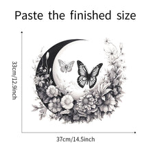 Load image into Gallery viewer, Personality Creative Moon Wreath Butterfly Bedroom Living Room Home Decoration Wall Stickers Wholesale Room Decoration