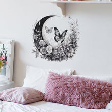 Load image into Gallery viewer, Personality Creative Moon Wreath Butterfly Bedroom Living Room Home Decoration Wall Stickers Wholesale Room Decoration
