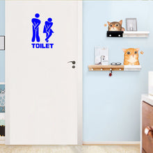 Load image into Gallery viewer, WC Toilet Entrance Sign Door Stickers For Public Place Home Decoration Creative Pattern Wall Decals Diy Funny Vinyl Mural Art