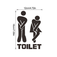 Load image into Gallery viewer, WC Toilet Entrance Sign Door Stickers For Public Place Home Decoration Creative Pattern Wall Decals Diy Funny Vinyl Mural Art