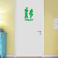 Load image into Gallery viewer, WC Toilet Entrance Sign Door Stickers For Public Place Home Decoration Creative Pattern Wall Decals Diy Funny Vinyl Mural Art