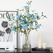 Load image into Gallery viewer, Luxury Blue Snowflake Branch Silk Artificial Flowers for House Decor Party Favors White Wreath Wedding Home Decoration