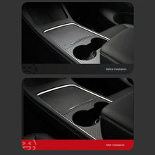 Load image into Gallery viewer, Car Interior Central Control Panel Cover Trim Protection Retrofit Film Decoration Console Sticker For Tesla Model 3 Y Accessories