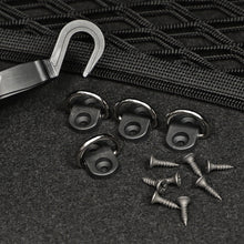 Load image into Gallery viewer, 4Pcs Car Rear Trunk Cargo Net Floor Hook Accessories Boot Cargo Floor Net Tie Down Hook Ring Loop Hanging Flat Screen Net Fixing Kit