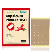 Load image into Gallery viewer, 8pcs/bag Neck Pian Relief Shoulder Pain Hyperostosis Capsicum Plaster-hot Strain Sprain Scciatica Relief Pain Relief Plaster Health Care