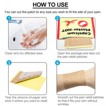 Load image into Gallery viewer, 8pcs/bag Neck Pian Relief Shoulder Pain Hyperostosis Capsicum Plaster-hot Strain Sprain Scciatica Relief Pain Relief Plaster Health Care