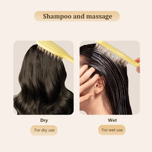 Load image into Gallery viewer, Ginkgo Leaf Hair Brush Massager Silicone Coarse Toothed Handle Hair Comb Long Handle Hair Massage Brush