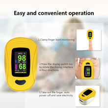 Load image into Gallery viewer, Hexin Chongdian Pulse Oximeter Pulse Oximeter TFT Finger Clip Household Heart Rate Detection Pulse Oximeter Health Care