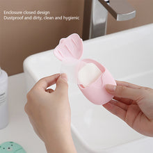 Load image into Gallery viewer, 50pcs/set Travel Paper Soaps Portable Disposable Cleaning Soap Paper Cartoon Travel Paper Cute Bear Paper Soap Tablets for Travel