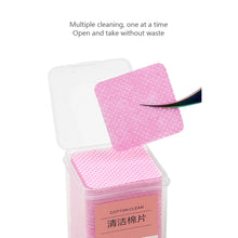 Load image into Gallery viewer, 200Pcs Lint-Free Paper Cotton Wipes Eyelash Extension Glue Remover Pads Lashes Grafting Cleaning Glue Mouth Wipe Makeup Tool