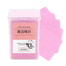 Load image into Gallery viewer, 200Pcs Lint-Free Paper Cotton Wipes Eyelash Extension Glue Remover Pads Lashes Grafting Cleaning Glue Mouth Wipe Makeup Tool