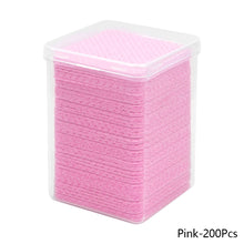 Load image into Gallery viewer, 200Pcs Lint-Free Paper Cotton Wipes Eyelash Extension Glue Remover Pads Lashes Grafting Cleaning Glue Mouth Wipe Makeup Tool