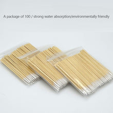 Load image into Gallery viewer, 100pcs Micro Wood Cotton Swab Eyelash Extension Tools Tatoo Microblading Cleaning Wooden Sticks Cosmetic Cotton Brush Buds Tip