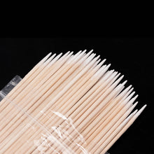 Load image into Gallery viewer, 100pcs Micro Wood Cotton Swab Eyelash Extension Tools Tatoo Microblading Cleaning Wooden Sticks Cosmetic Cotton Brush Buds Tip