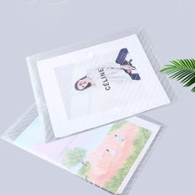 Load image into Gallery viewer, 20 Pieces A4 Twill Waterproof Snap Buckles Large Capacity Office Materials Student Test Paper Bags Transparent File Bags