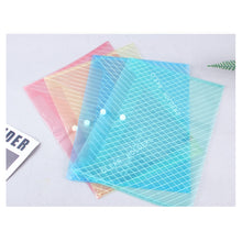 Load image into Gallery viewer, 20 Pieces A4 Twill Waterproof Snap Buckles Large Capacity Office Materials Student Test Paper Bags Transparent File Bags