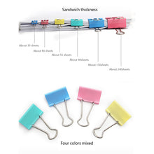 Load image into Gallery viewer, 10pcs/lot Binder Clips Metal Fold Back Clips Small Paper Clip Clamp 15/19/25/32mm Office Clip for Home School Office Storage