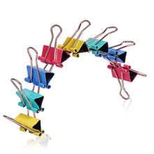 Load image into Gallery viewer, 10pcs/lot Binder Clips Metal Fold Back Clips Small Paper Clip Clamp 15/19/25/32mm Office Clip for Home School Office Storage