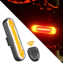 Load image into Gallery viewer, 1PC LED Remote Control Steering High-Lighted Bicycle Taillights USB Charging Night Riding Safety Warning Light Riding Equipment