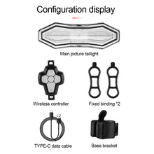 Load image into Gallery viewer, 1PC Multi-Function Wireless Remote Control Steering Brake Taillight USB Charging With Electric Bell Waterproof Night Riding Safety LED Warning Light