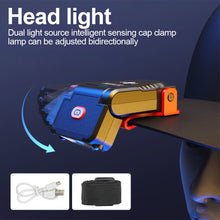 Load image into Gallery viewer, 1PC Dual Light Source Hat Clip Light Wave Hand Sensing Outdoor Red Mosquito Repellent Light Ultra-Light Portable Waterproof Headlight