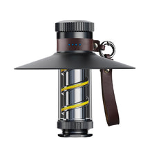 Load image into Gallery viewer, Multifunction Outdoor Retro Atmospheric Camping Light With Removable Lampshade Waterproof LED Flashlight With Hand Cord USB Charging