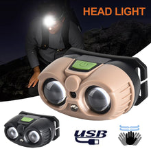 Load image into Gallery viewer, Owl Intelligent Sensing Headlight 45° Angle Adjustment USB Charging Outdoor Portable Night Running Fishing Long Endurance Flashlight