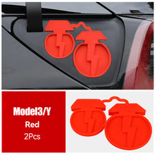 Load image into Gallery viewer, 2Pcs/Set Car Silicone Charging Port Waterproof Cover Charger Hole Protector Dustproof Cap for Tesla Model Y/3