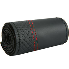 Load image into Gallery viewer, 38cm Soft Leather DIY Car Steering Wheel Cover Steering Braid Wheel Cover Cubre Anti-Slip Auto Car Wheel Cover Interior Accessories