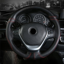 Load image into Gallery viewer, 38cm Soft Leather DIY Car Steering Wheel Cover Steering Braid Wheel Cover Cubre Anti-Slip Auto Car Wheel Cover Interior Accessories