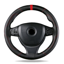 Load image into Gallery viewer, DIY Soft Genuine Leather Car Steering Wheel Covers Braid With Needle And Thread Auto Interior Accessories 38cm