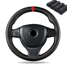 Load image into Gallery viewer, DIY Soft Genuine Leather Car Steering Wheel Covers Braid With Needle And Thread Auto Interior Accessories 38cm