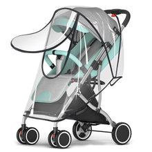 Load image into Gallery viewer, EVA Baby Stroller Rain Cover Waterproof Pram Wind Dust Shield Transparent Zipper Open For Pushchairs Raincoat Baby Stroller Accessories