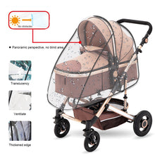 Load image into Gallery viewer, EVA Baby Stroller Rain Cover Waterproof Pram Wind Dust Shield Transparent Zipper Open For Pushchairs Raincoat Baby Stroller Accessories