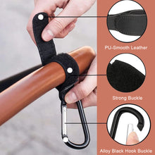 Load image into Gallery viewer, PU Leather Baby Stroller Hook for Pram Rotate 360 Degree Rotatable Cart Organizer Pram Hook Stroller Accessories