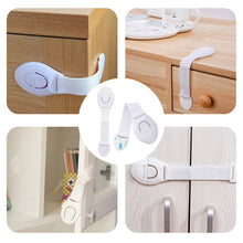 Load image into Gallery viewer, 10Pcs Baby Cabinet Locks Strap Drawer Lock Child Anti Opening Refrigerator Lock Home Baby Anti Pinch Safety Protection Buckle