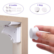Load image into Gallery viewer, Magnetic Children Safety Lock Built-in Invisible Punch Free Drawer Cabinet Door Lock Kids Security Drawer Anti-opening Latch Baby Protection