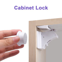 Load image into Gallery viewer, Magnetic Children Safety Lock Built-in Invisible Punch Free Drawer Cabinet Door Lock Kids Security Drawer Anti-opening Latch Baby Protection