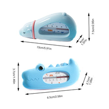 Load image into Gallery viewer, Aircraft/Crocodile/Polar Bear Baby Bath Shower Water Thermometer Safe Temperature Sensor for Babies Floating Waterproof Shower Thermometer