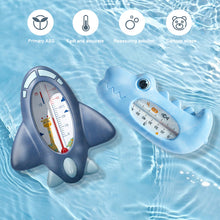 Load image into Gallery viewer, Aircraft/Crocodile/Polar Bear Baby Bath Shower Water Thermometer Safe Temperature Sensor for Babies Floating Waterproof Shower Thermometer