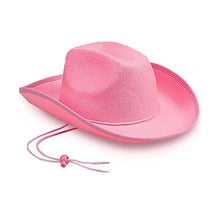 Load image into Gallery viewer, Western Cowboy Hat for Men Women Kids Outdoor Wide Brim Faux Leather Summer Wide Brim Beach Travel Cap Black White Pink