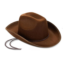 Load image into Gallery viewer, Western Cowboy Hat for Men Women Kids Outdoor Wide Brim Faux Leather Summer Wide Brim Beach Travel Cap Black White Pink
