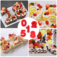 Load image into Gallery viewer, 10 Inch 0-9 Numbers Cake Mold Cake Decorating Tools Silicone Cake Pan Number Cake Molds DIY Birthday Cake Pastry Bakery Accessories